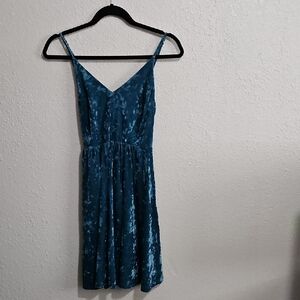 Blue Velvet Dress